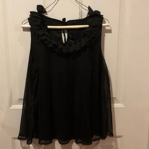 Black sleeveless top
